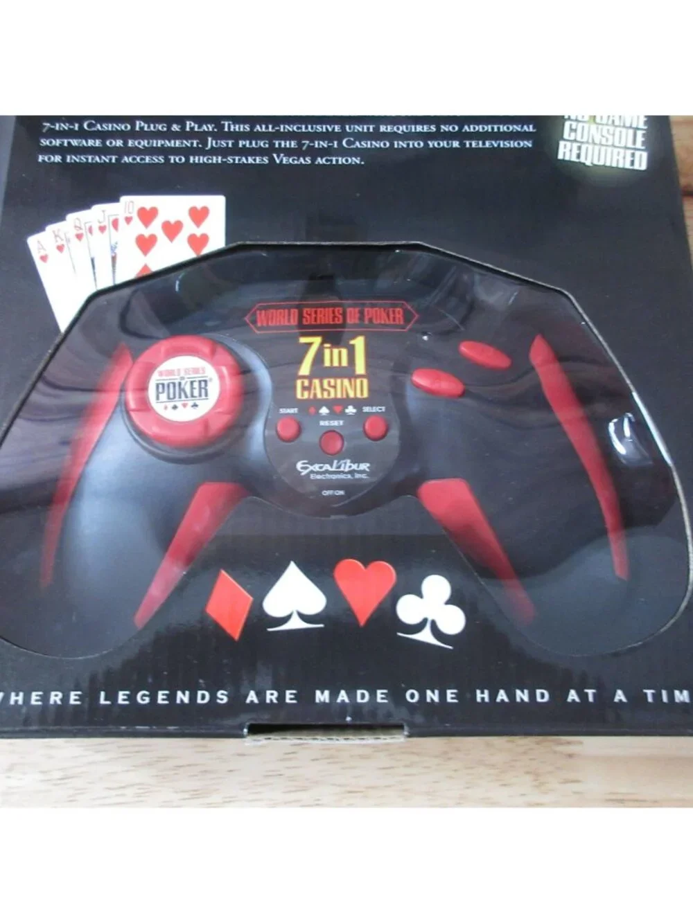 World Series of Poker 7-in-1 Excalibur Casino Plug & Play Video Game Vegas, NIB